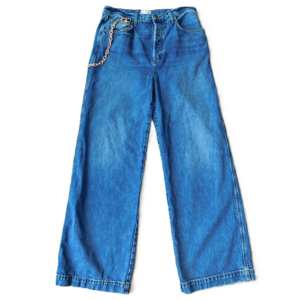 Favorite Daughter Masha Super High Rise Wide Leg Jeans in Dillon | Chain | 30